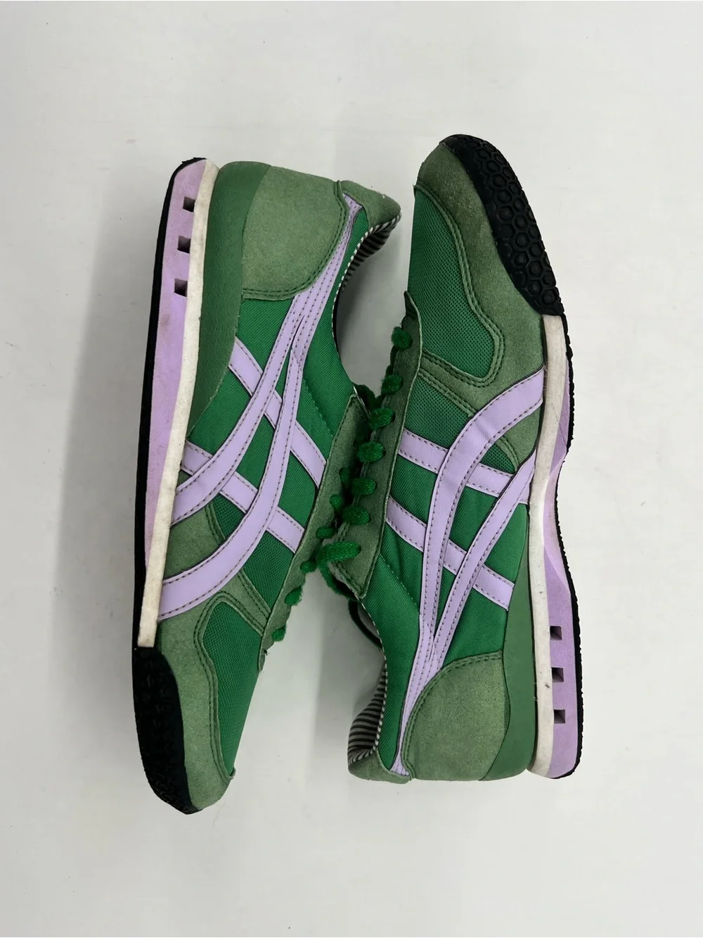 Onitsuka Tiger Ultimate 81 Women’s Sz 10 Green Violet Suede Sneakers Shoes.